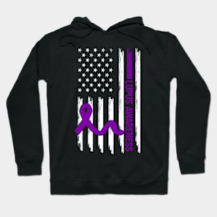 Lupus Awareness Flag Hoodie